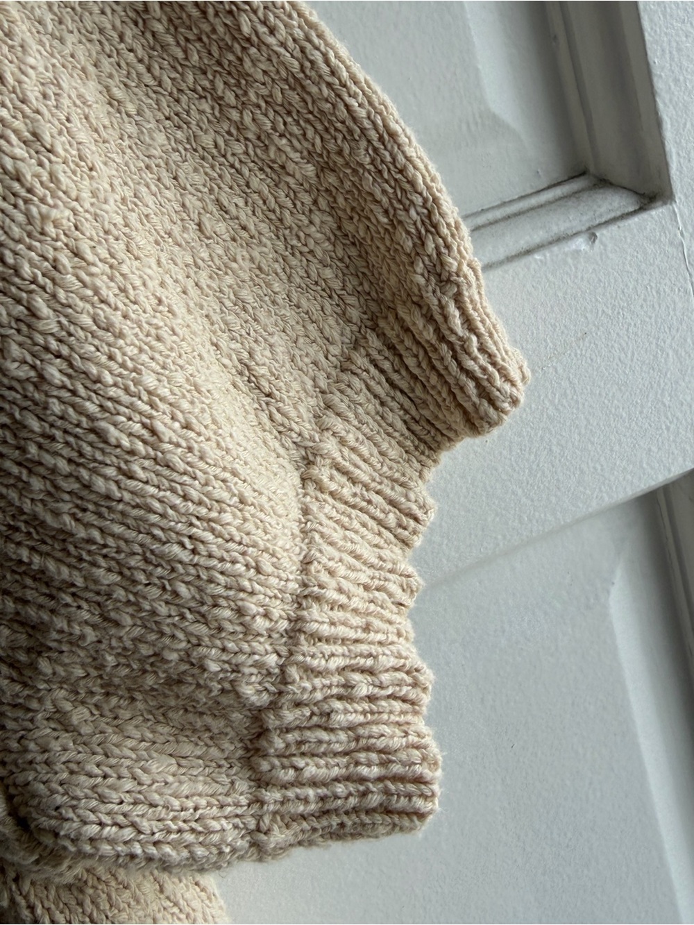 Pilcro Cream Ribbed Loop-Knit Sweater - Picture 3 of 5